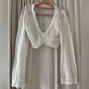 Free People crochet blouse